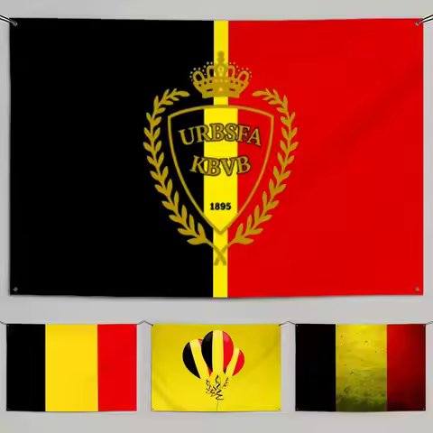 Famous Belgium flag Flags Minimalist Fabric Flag Fade-Resistant Outdoor Garden Banner Hanging Sign f
