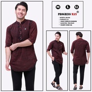 PRIA KEMEJA MERAH Progress MAN koko Shirt koko jeans Men Three Quarter Sleeve koko kurta koko denim 