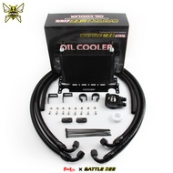BATTLE BEE Engine Oil Cooler Kit For NISSAN 370Z G37 With Oil Cooler Adapter 19rows Thermostat BB-OC
