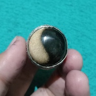 Cincin Batu Akik Yin Yang Asli Natural