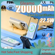 Gleamo  Ccc power bank 20000mAh Magnetic Powerbank Wireless 3c Powerbank Fast Charging Camping B