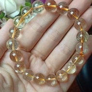 Golden quartz rutilated Bracelet 10mm+ 巴西纯天然金发晶手链10mm+ 招正财偏财