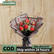 Crochet Strawberry Bouquet Artificial Flower Bouquet Decorative Home Decor Gift for Mom Wife for Bir