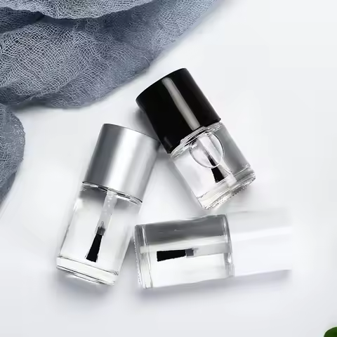 5ml 8ml 10ml 15ml Round Nail Oil Bottle Nail Oil Plastic Bottle Set Blush Glass Bottle Manufacturers