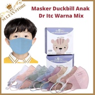 Masker duckbill anak 50 pcs warna warni dr.itc duckbil anak polos