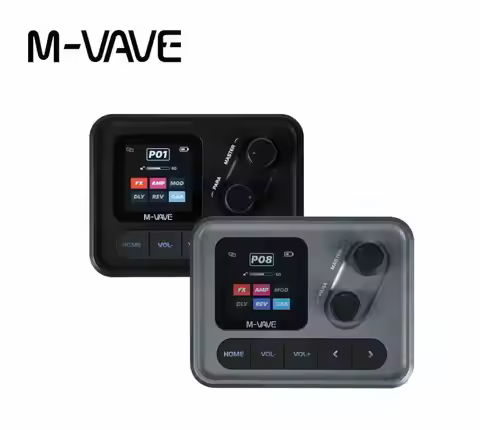 M-VAVE POCKET AMP Pocket AMP Portable Guitar Pedal HD Display Amp Sims BT Silent Practice for Electr