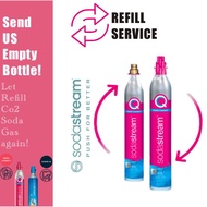 บริการเติมก๊าซโซดา CO2 เกรดอาหารสำหรับ SodaStream ขนาด 0.6L 380g