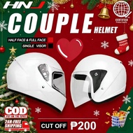 [WITH ICC] HNJ 002 Motorcycle Helmet Couple Helmet Full Face Half Face Helmet