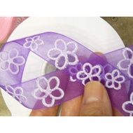 H77---2cm Printed Large Flower Gauze Tape