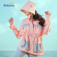 OhSunny【专享】防晒衣女夏季薄款防紫外线透气休闲防晒服 樱花粉-工装款 M