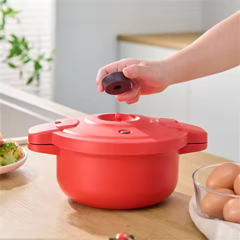 Microwave Pressure Cooker Easy Microwave Cooking Pot Stew Pot Multi-Functional Non-Stick Pot Inducti