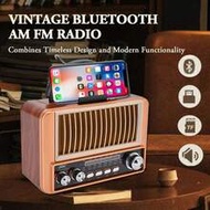 Portable Classic Retro FM AM SW Full-Band Radio, Outdoor Bluetooth 5.4 Subwoofer Speaker, Wireless M