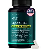 Liposomal NAD+ Supplement 500mg with Urolithin A, CoQ10, Resveratrol, Muira Puama & Giloy (Made in U