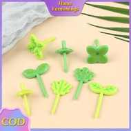 In stock 8pcs Fruit Fork Toothpi Leaves  Lunch Box Bento Salad Tiny Fork Cake For Kids COD
