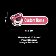 Lotso Bear Custom Waterproof Vinyl Decal Name Sticker