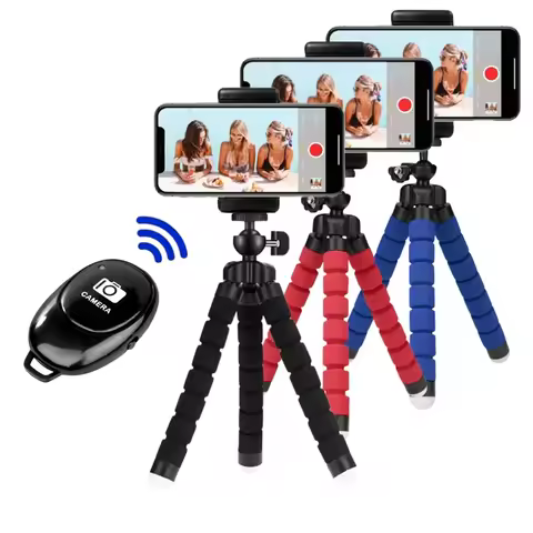 360 Versatile Mini Octopus Sponge Tripod Mobile Camera Octopus Tripod Flexible Travel Tripod