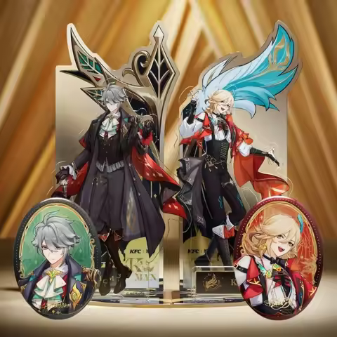 Anime Genshin Impact X KFC Cosplay Alhaitham Kaveh Acrylic Standing Plates Badges In Stock