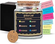Quran Verse Jar with 90 Pcs Quran English Verses Paper Ramadan Dector Eid Gifts Islamic New Year Gif