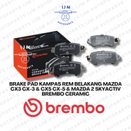 Brake Pad Rear Brake Pads Mazda CX3 CX-3 & CX5 CX-5 & Mazda 2 Skyactiv Brembo Ceramic