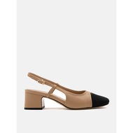 PAZZION 0355-1 Blyss Cut Out Toe Cap Block Heels