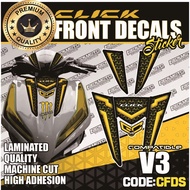 HONDA CLICK VERSION 3 FRONT FAIRING DECALS STICKER