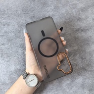 Ultra Thin Matte Half Clear Casing for Samsung M56 F56 M36 Wireless Charging Cellphone Protective Ca