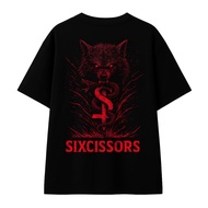 Metal t-shirt Satanic Distro t-shirt Men Women Black SIXCISSORS 666 REDWOLF NEW