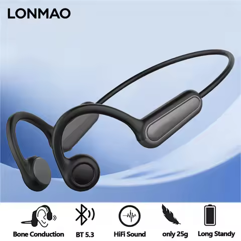 LonMao True Bone Conduction Sport Headphone Wireless Earphone Bluetooth-Compatible Headset Hands-fre