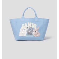 Ganni-Shopper XXL Pocket Animal Print
