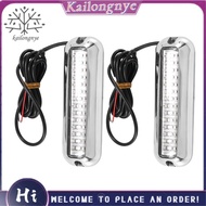 2Pcs 42LED Boat Drain Light Boat Transom Light Blue Underwater Pontoon Marine Light