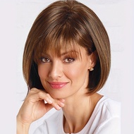 Bob Head Air Bangs Short Hair Full Wig Air Feel WJG