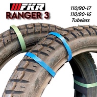 FKR Scrambler Bunga RANGER 3 Tubeless Tyre Tayar 110/90-17 110/90-16