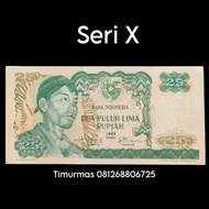 Uang Kuno 25 Rupiah Soedirman 1968 Seri X 