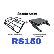 RAPIDO Monorack Honda RS150 RS 150 RAPIDO Foodpanda Grabfood Shopee Food Delivery Bag Frame Tapak Mo
