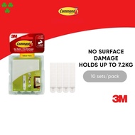 3M™ Command™ Picture Hanging Strips, 17206VP, No Surface Damage, Holds Up to 7.2kg, 10 pcs/pack, For
