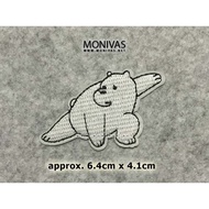 Yoga Ice Bear Iron On Patch We Bare Bears Embroidery