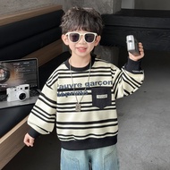 BANLANBEIWU | Stylish Letter Patch Childrens Sweatshirt