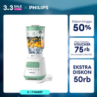 [EXTRA DISKON 35K] Philips Blender 5000 Series HR2222/30- Jar Kaca 2 L - Aksesoris Multifungsi -Dry Mill- Problend Crush Technology- Mudah dibersihkan - Dessert Green
