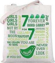 Korean Group GOT Seven Canvas Tote Bag Ahgase Fans Shopping Bag K-POP Music Lover Gift Got Seven K-p