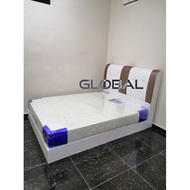 Harga Kilang Katil Kulit PVC King Divan Katil King Katil Putih Tambah Foam Tilam