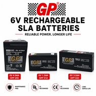 GP 6V Rechargeable Sealed Lead Acid Battery 4.5Ah / 1.2Ah / 3.2Ah SLA Battery | Emergency Light | Al