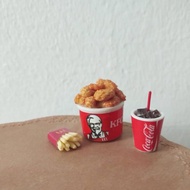KFC Coke Glass Tank Mini French Fries Miniature Items