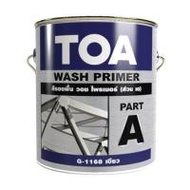 สีรองพื้นโลหะ TOA WASH PRIMER (A+B) PART A G1168 สีเขียว 1 แกลลอน (31281)