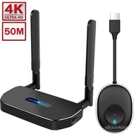 50M Wireless HDMI Extender 4K 30Hz WiFi HDMI Transmier 2.4/5GHz Wireless HDMI Display Dongle for PC Loptop TV Projector