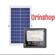 ไฟโซล่าเซลล์ 60W L แสงสีเหลือง (WarmWhite) JD-8860L รุ่นใหม่เพิ่มแถบสถานะการชาร์จ เปลี่ยนแบตง่าย โคม