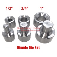 3 Piece Dimple Die Set 1/2" 3/4'" 1"