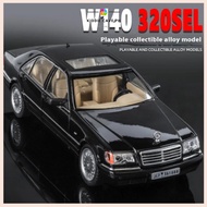 Mercedes Benz W140 S320 Die-Cast 1:24 1/24 Scale Die-Cast Toy Car Collection Alloy Toy Collectible