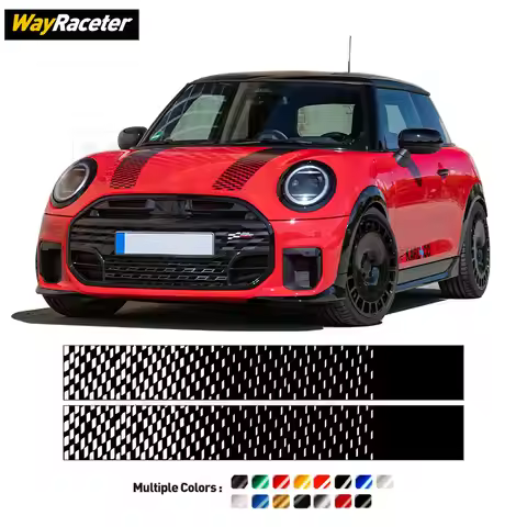 2 Pcs Bonnet Stripes Band Hood Sticker Maxi Tuner Styling Decal For MINI Countryman U25 2024 Cooper 
