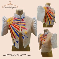 Modern Sinag Filipiniana Bolero/ Philippine Flag Bolero / Embroidery Bolero