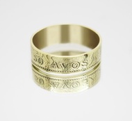 澳門硬幣戒指 50 avo 1993 男士硬幣戒指，女士硬幣戒指